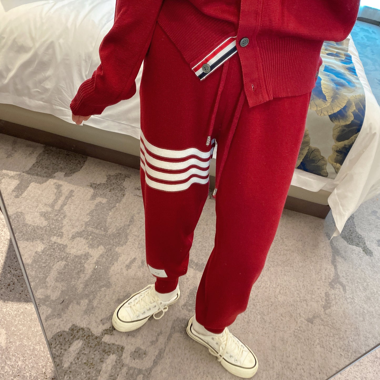 Knitted sports sweatpants