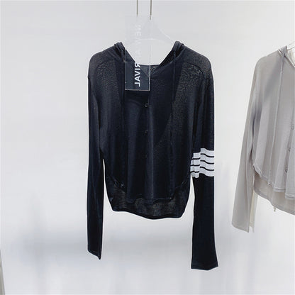 Ice Silk Hooded Cardigan