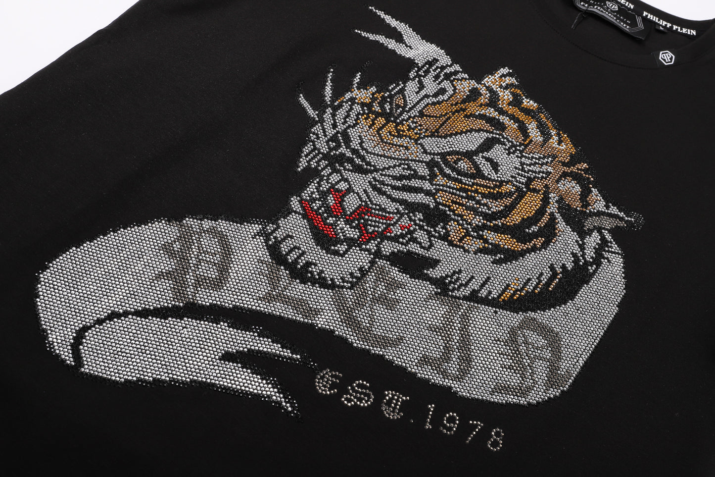 Philip T-shirt crystal tiger head
