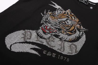 Philip T-shirt crystal tiger head