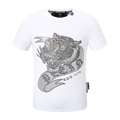 Philip T-shirt crystal tiger head