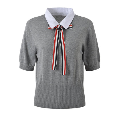 TNOM Women Ribbon POLO shirt