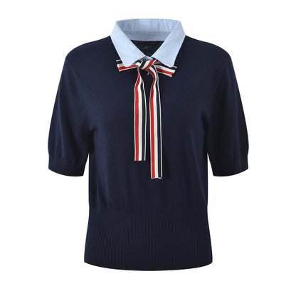 TNOM Women Ribbon POLO shirt