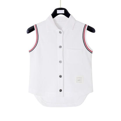 New Sleeveless Lapel Cardigan Vest