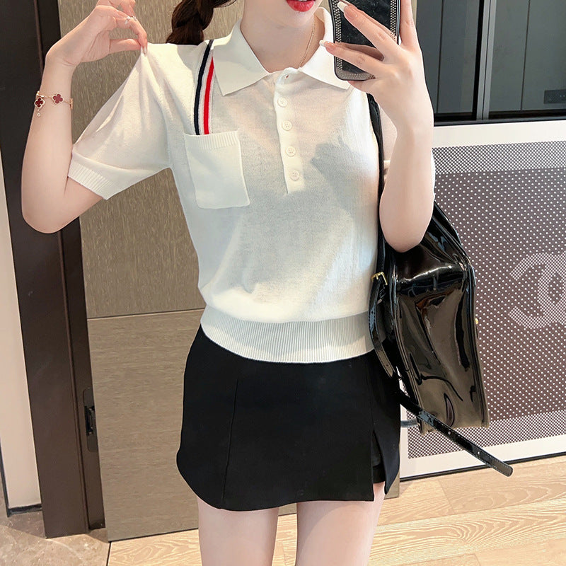 Knitted short sleeves