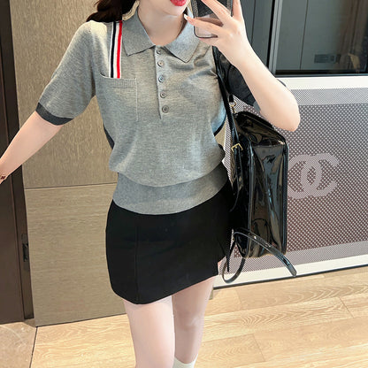 Knitted short sleeves