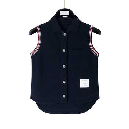New Sleeveless Lapel Cardigan Vest