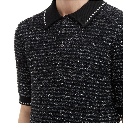 2025  Wool jacquard polo shirt