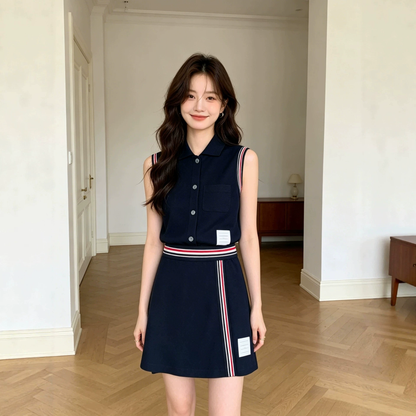 New Sleeveless Lapel Cardigan Vest
