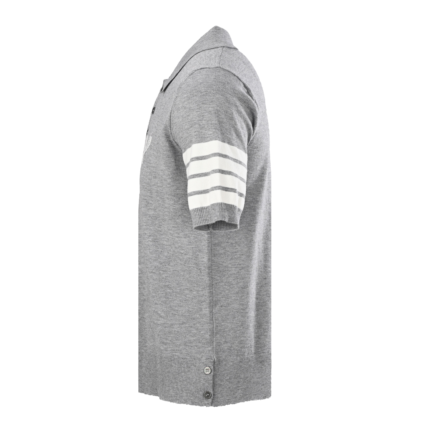 Men's Racket-Embroidered Knitted Polo Shirt