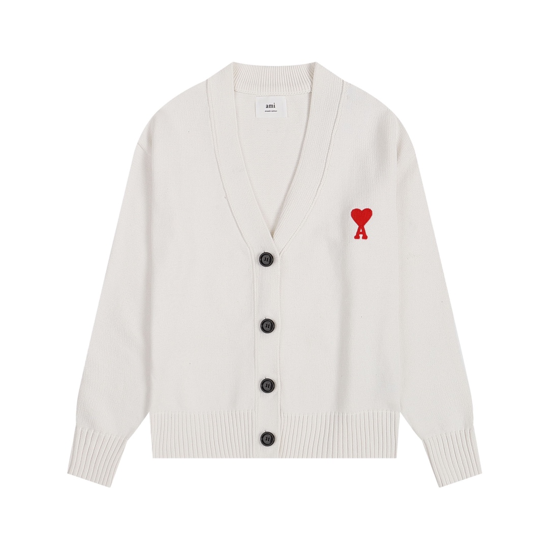AMI Cotton and wool cardigan