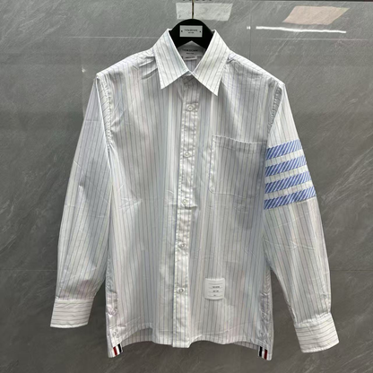 Men's Casual Business Shirt — 100% Cotton Button-Down Shirt