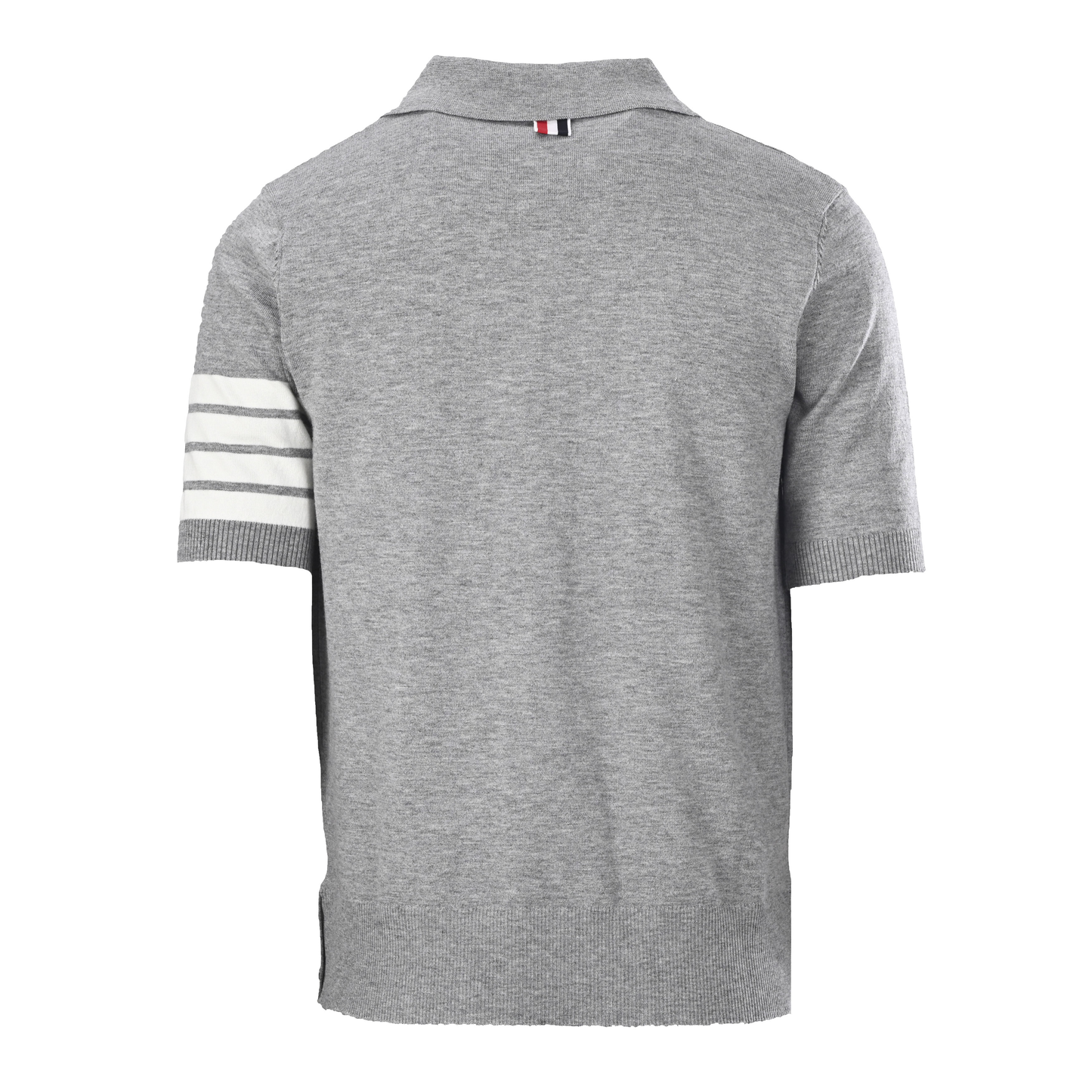 Men's Racket-Embroidered Knitted Polo Shirt