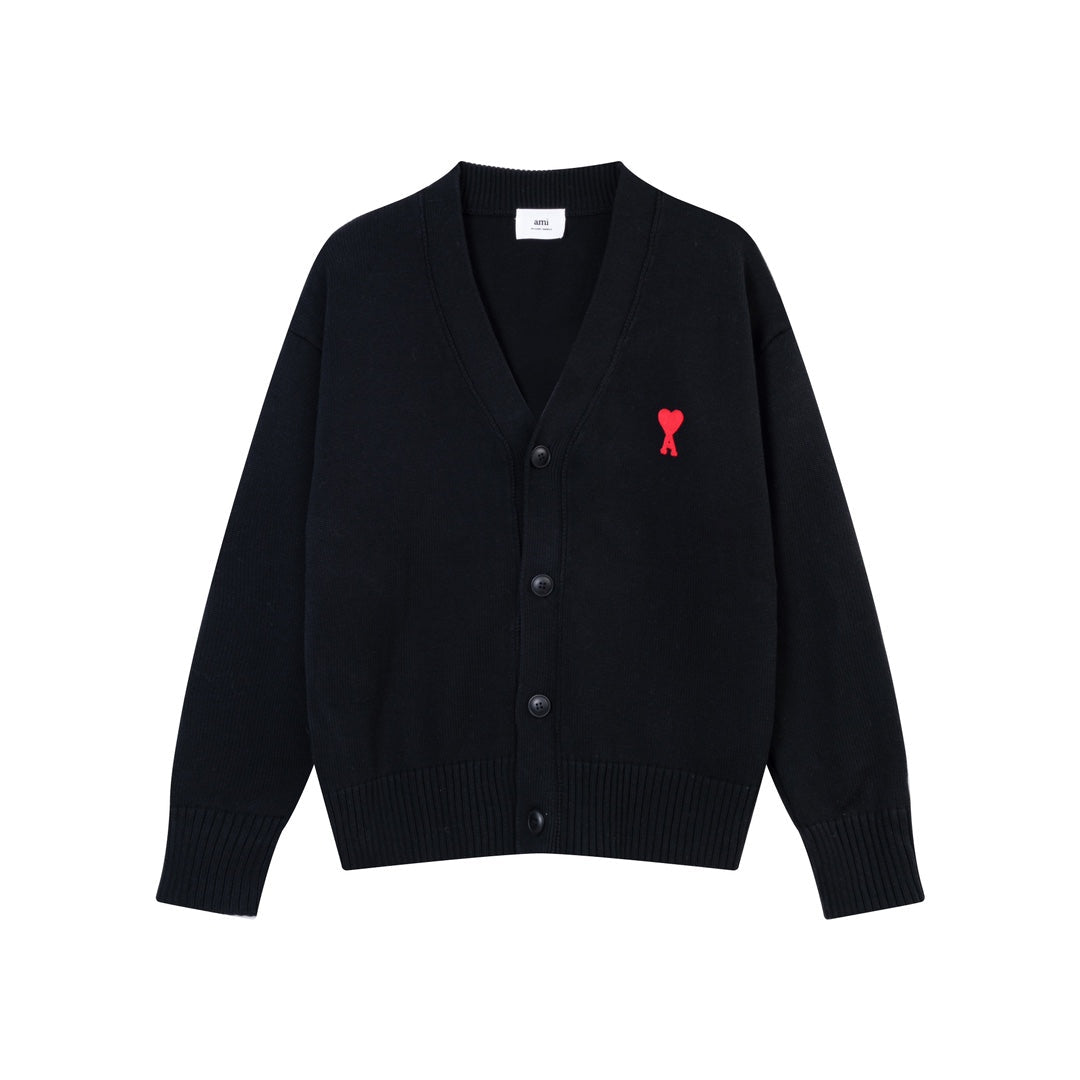 AMI  Cotton and wool cardigan