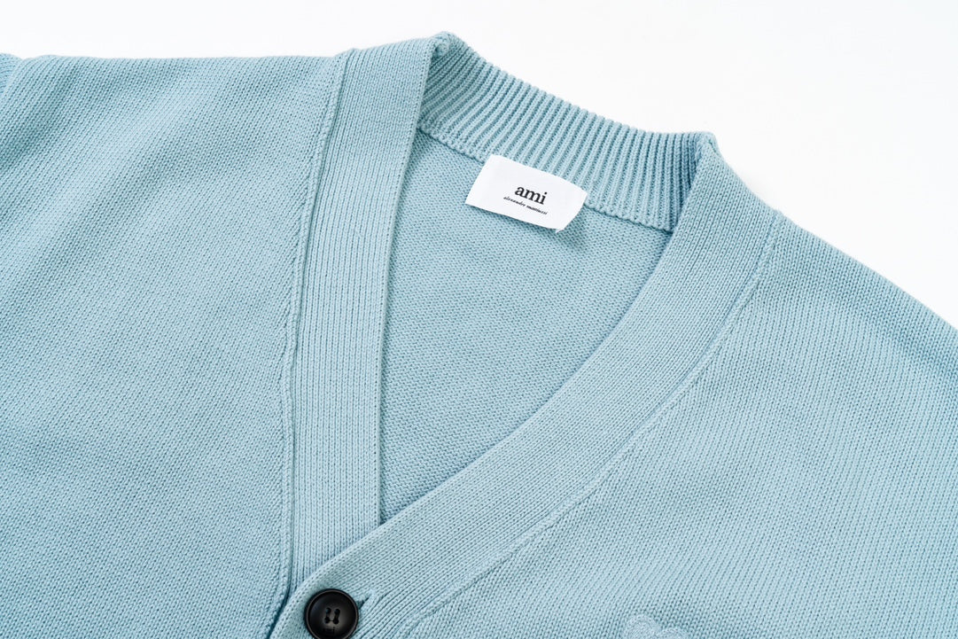 AMI  Cotton and wool cardigan