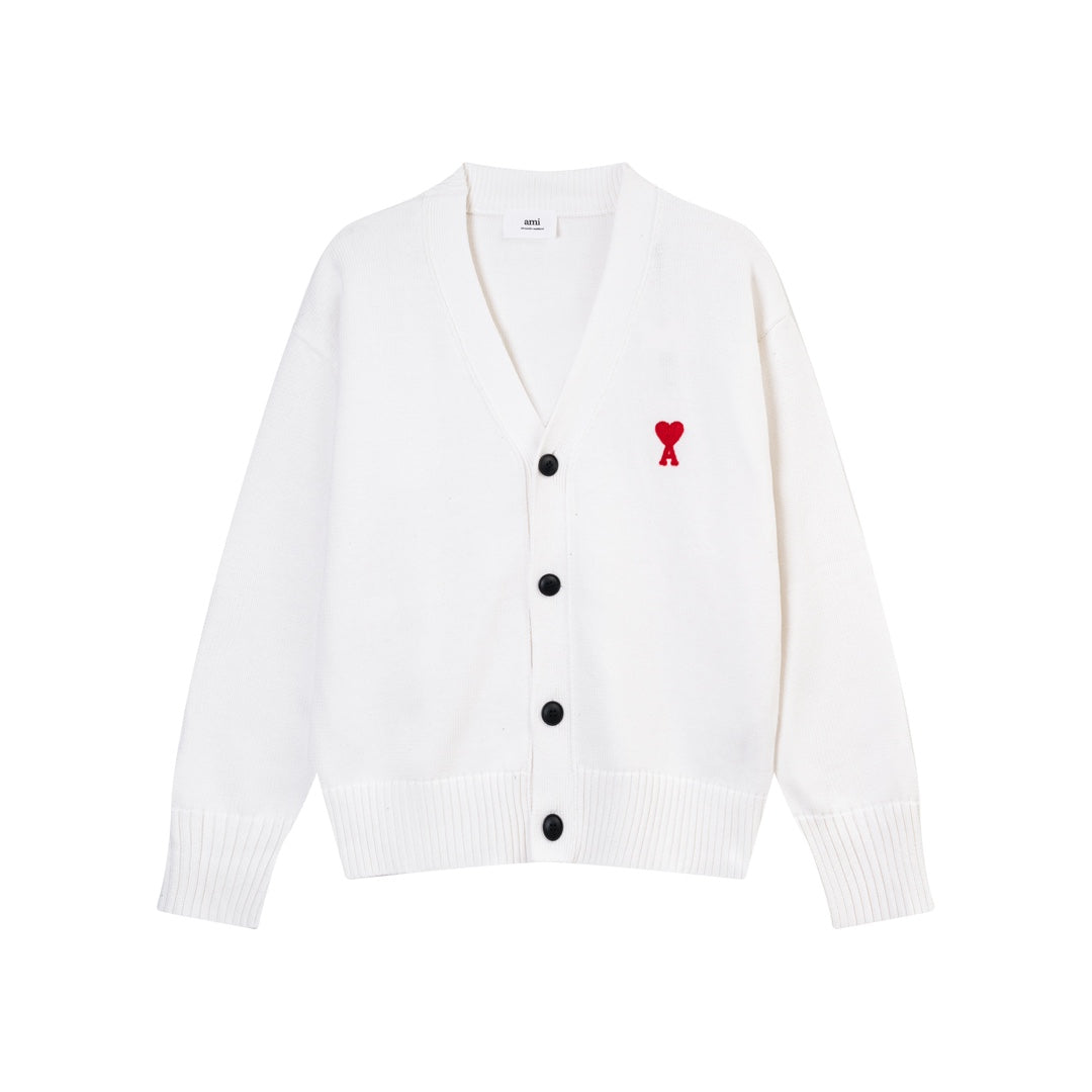AMI  Cotton and wool cardigan
