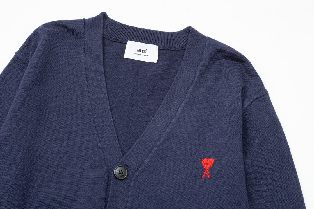AMI Cotton and wool cardigan