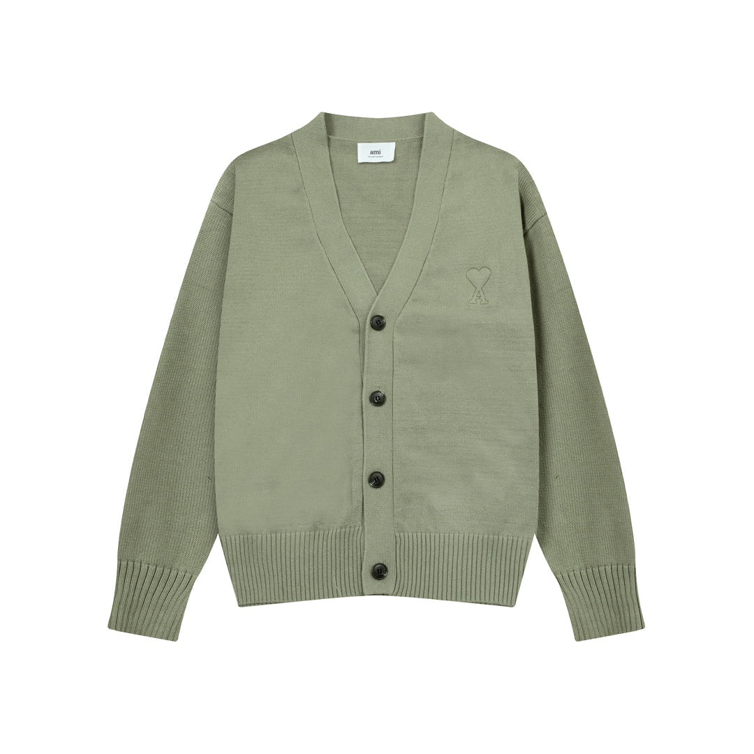 AMI  Cotton and wool cardigan