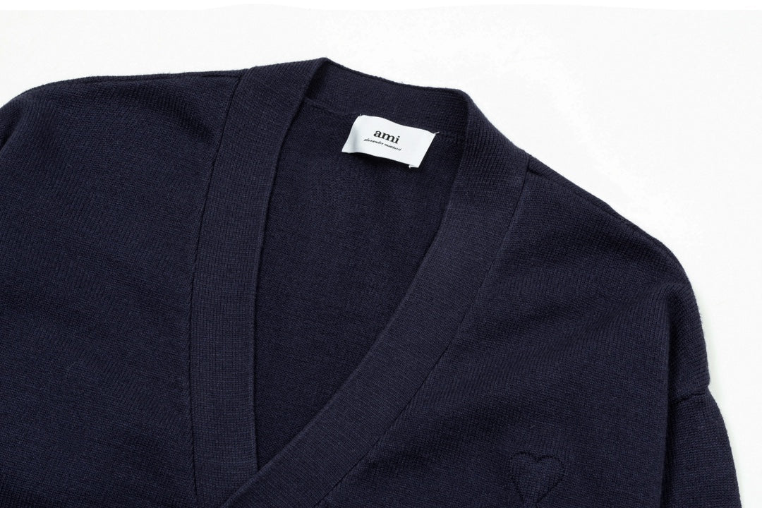AMI  Cotton and wool cardigan