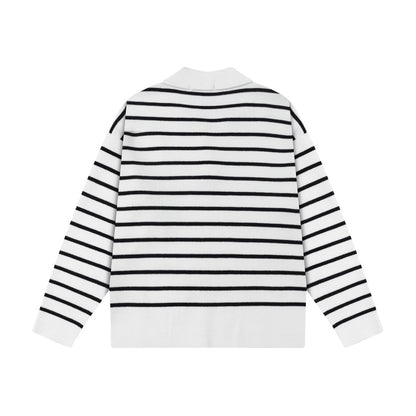 AMI  Cotton and wool striped sweater