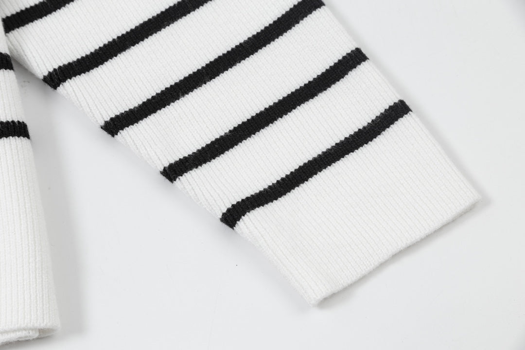 AMI  Cotton and wool striped sweater