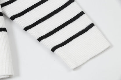 AMI  Cotton and wool striped sweater