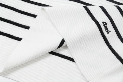 AMI  Cotton and wool striped sweater