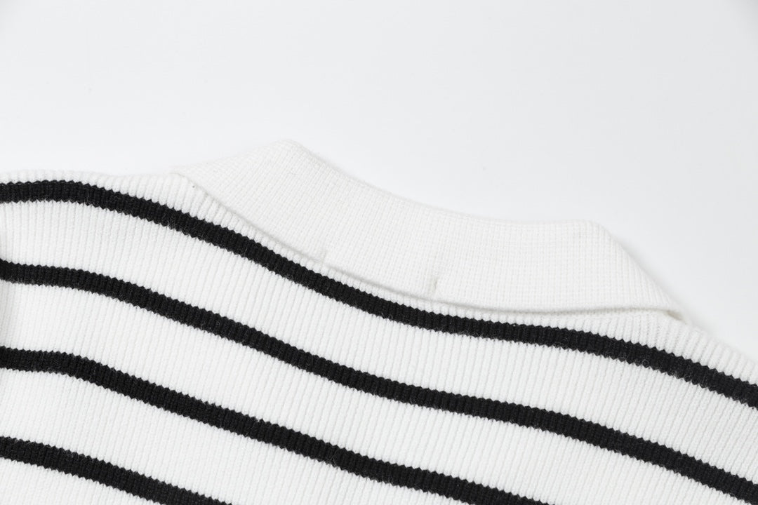 AMI  Cotton and wool striped sweater