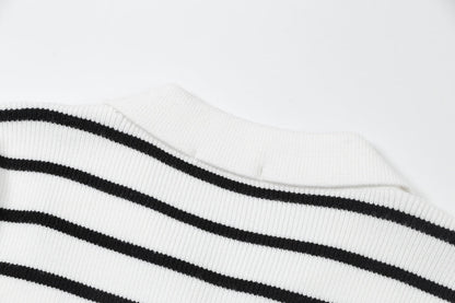 AMI  Cotton and wool striped sweater