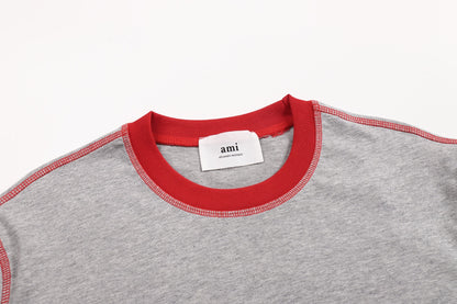 AMI "Fake two-piece" long-sleeve T-shirt