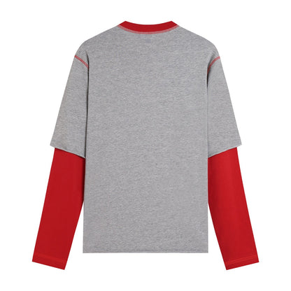 AMI "Fake two-piece" long-sleeve T-shirt