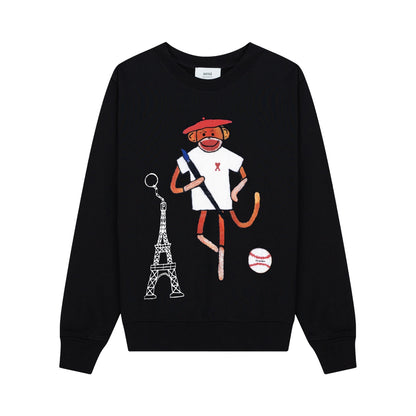 AMI  Letter-print crewneck sweatshirt