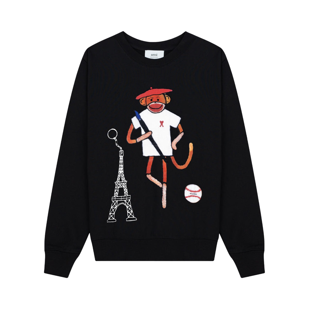 AMI  Letter-print crewneck sweatshirt