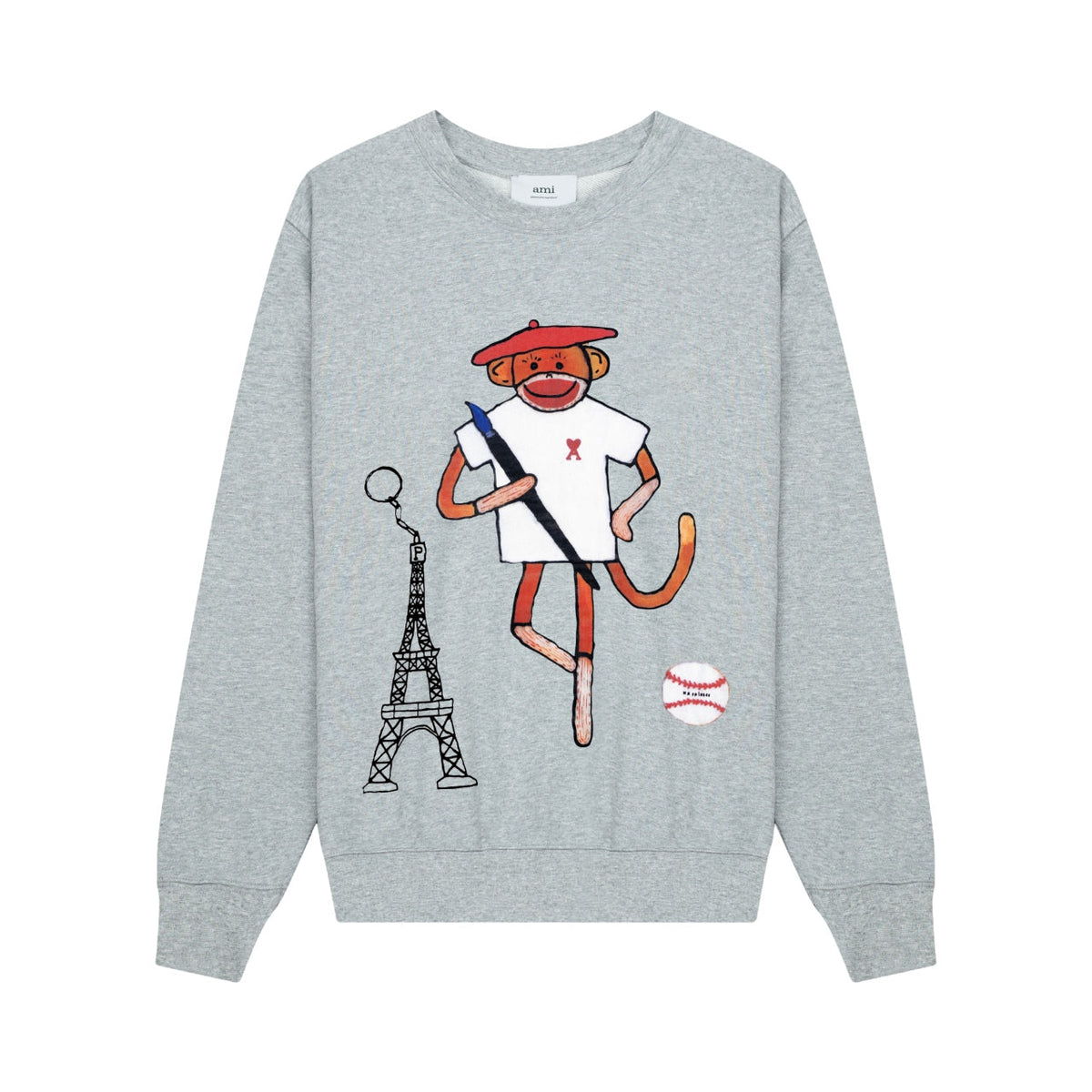 AMI  Letter-print crewneck sweatshirt